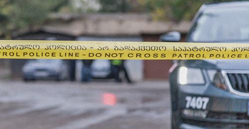 Патрульная полиция на месте преступления. Тбилиси, 13 декабря 2017 г. Фото © Sputnik / Levan Avlabreli
