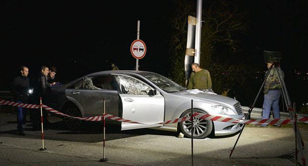 На месте расстрела Павла Ардзинбы. 13 декабря 2017 г. Фото: Sputnik/Томас Тхайцук