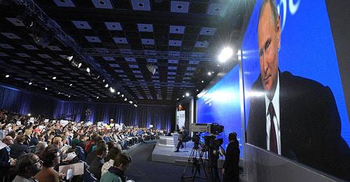 Большая пресс-конференция Владимира Путина. 14 декабря 2017 г. Фото: Пресс-служба Президента России http://kremlin.ru