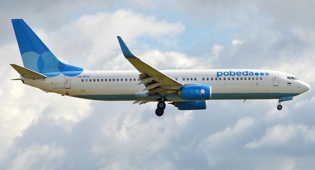 Самолет авиакомпании "Победа". Фото: Anna Zvereva https://ru.wikipedia.org/