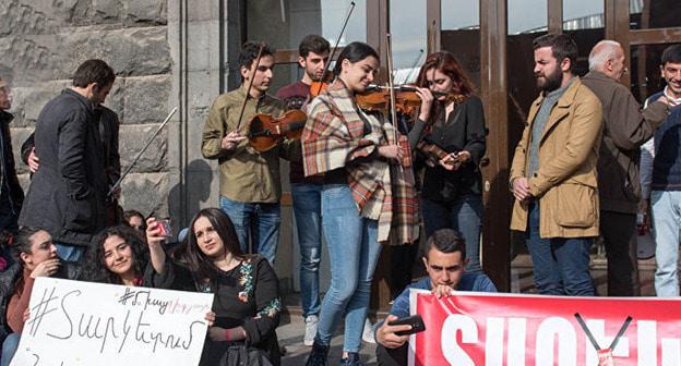 Голодовка студентов в Ереване, ноябрь 2017 г. Фото © Sputnik/ Karen Yepremyan

