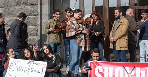 Голодовка студентов в Ереване, ноябрь 2017 г. Фото © Sputnik/ Karen Yepremyan
