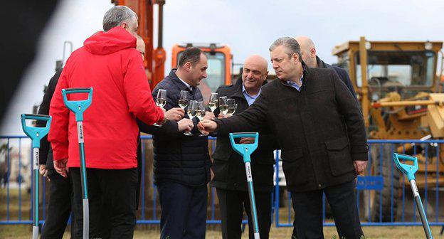 Церемония начала строительства порта в Анаклие. Фото  FB / Giorgi Kvirikashvili