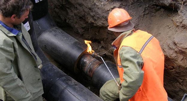 Устранение аварии на теплотрассе. Фото: Пресс-служба администрации муниципального образования город Краснодар и Городской думы Краснодара http://krd.ru/