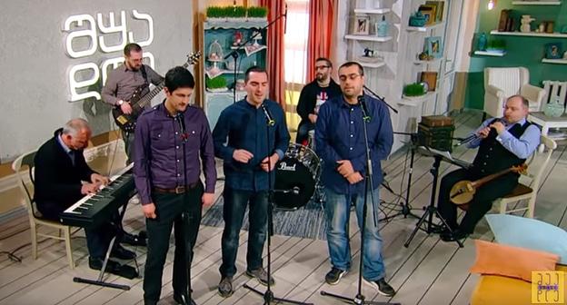 Этно-джаз бэнд "Ириао" 
Фото Стоп-кадр видео  ირიაო - მეცხრე სიმფონია, https://www.youtube.com/watch?v=ZkXu5zVpoQ8&feature=youtu.be