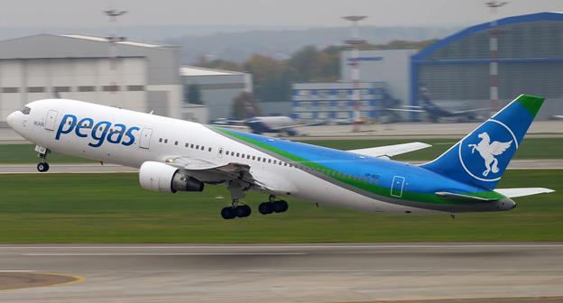 Борт кампании Pegas Fly. Фото Anna Zvereva https://ru.wikipedia.org/wiki/Boeing_767