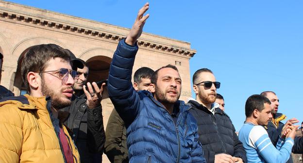 Участники акции протеста в Ереване. 8 января 2018 г. Фото Тиграна Петросяна для "Кавказского узла"