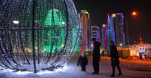Новый год в Грозном. Чечня. Фото © Муса Садулаев/ИА "Грозный-информ"