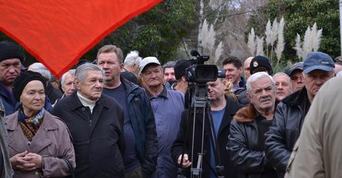 Участники митинга. Сочи, 8 января 2018 г. Фото Светланы Кравченко для "Кавказского узла"