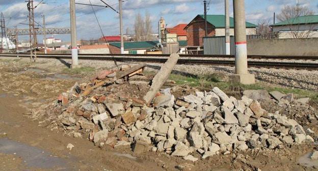 Строительный мусор на новой улице в Махачкале. Фото: пресс-служба администрации Махачкалы https://www.mkala.ru