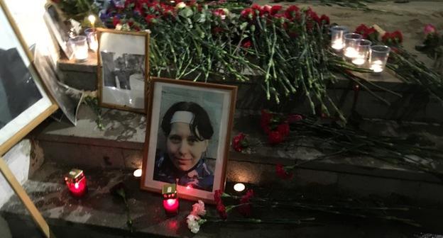 Акция памяти Маркелова и Бабуровой в Москве. 19 января 2018 года. Фото Олега Краснова для "Кавказского узла".