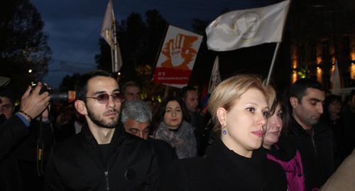 Акция протеста, организованная парламентским блоком «Елк». Ереван, 19 января 2018 г. Фото Тиграна Петросяна для "Кавказского узла" 