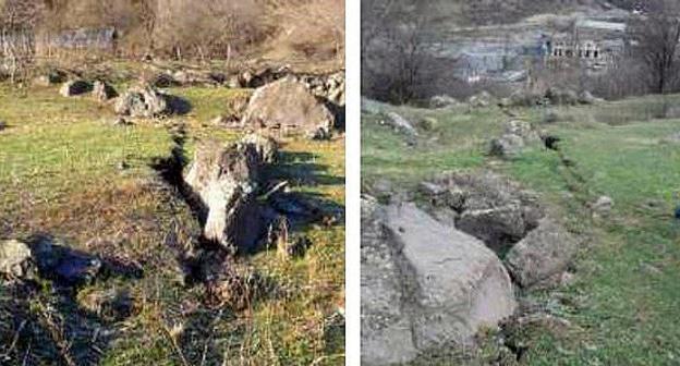 Результат оползня в окрестностях города Туманян. Фото МЧС Армении http://www.mes.am/hy/news/item/2018/01/22/22.01.18../