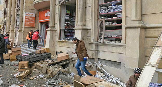 Последствия взрыва в бакинском магазине. 27 января 2018 года. Фото © Sputnik / Murad Orujov https://ru.sputnik.az/incidents/20180127/413786454/vzriv-baku-pogibshiye.html