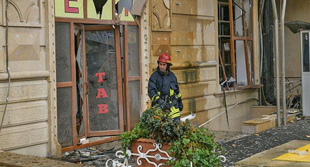 Последствия взрыва в подвале жилого дома на улице Диляры Алиевой в Баку. Фото: © SPUTNIK / MURAD ORUJOV https://ru.sputnik.az/incidents/20180127/413786454/vzriv-baku-pogibshiye.html