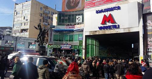 Станция метро "Варкетили". Тбилиси, 30 января 2018 г. Фото © Sputnik / STRINGER https://sputnik-georgia.ru/incidents/20180130/239102762/Obrushenie-potolka-v-metro-Tbilisi-poslednie-novosti.html