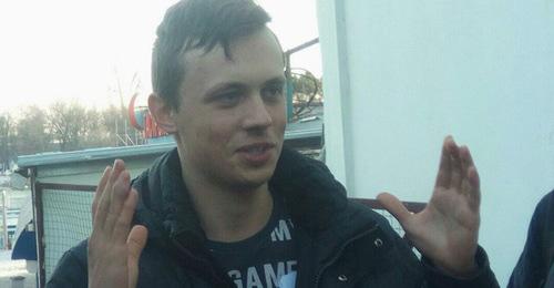 Вадим Кобзев у спецприемника в Ростове-на-Дону. 1 февраля 2018 г. Фото Константина Волгина для "Кавказского узла"