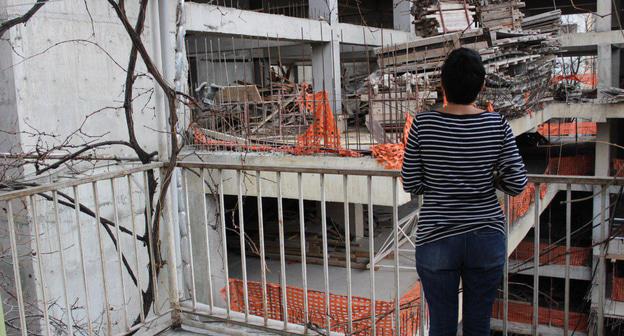 Стройка во двое дома на Атенской улице Тбилиси. Фото: Инна Кукуджанова для "Кавказского узла".