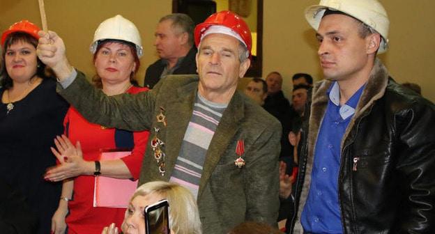 Пикет шахтеров в Гуково. 1 февраля 2018 г. Фото Вячеслава Прудникова для "Кавказского узла"