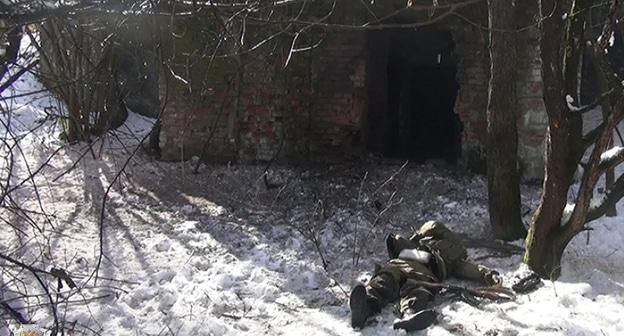 Предполагаемый боевик, убитый силовиками в Назрановском районе 10 февраля 2018 года. Фото пресс-службы НАК. http://nac.gov.ru/kontrterroristicheskie-operacii/v-ingushetii-v-hode-kto-neytralizovany-dvoe.html