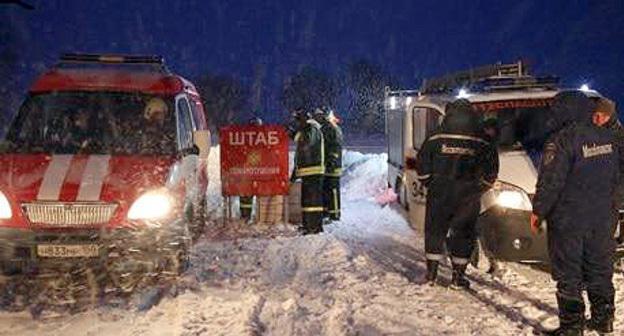 На месте авиакатастрофы Ан-148. Фото пресс-службы МЧС России http://www.mchs.gov.ru