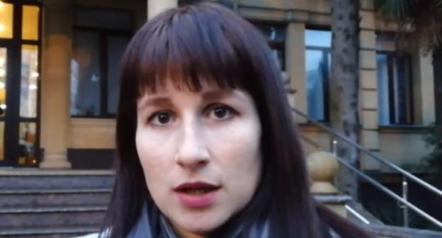 Елена Носова. Фото: скриншот видео Youtube канала CaucasianKnot
https://www.youtube.com/watch?time_continue=1&v=6F6198ELjwI