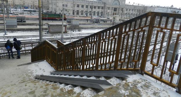 Лестница на Комсомольском мосту. Волгоград. Фото Татьяны Филимоновой для "Кавказского узла"