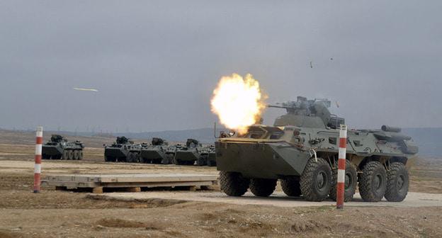 Азербайджанская бронетехника. Февраль 2018 года. Фото пресс-службы Минобороны Азербайджана. https://mod.gov.az/ru/news/chast-dostavlennoj-iz-rossii-voennoj-tehniki-prinyata-na-vooruzhenie-font-color-red-video-font-21587.html