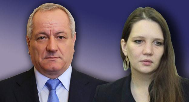 Рамазан Алиев и Екатерина Толстикова. Коллаж "Кавказского узла" Фото: Пресс-служба правительства Дагестан http://www.e-dag.ru Пресс-служба коммунистической партии РФ https://kprf.ru/