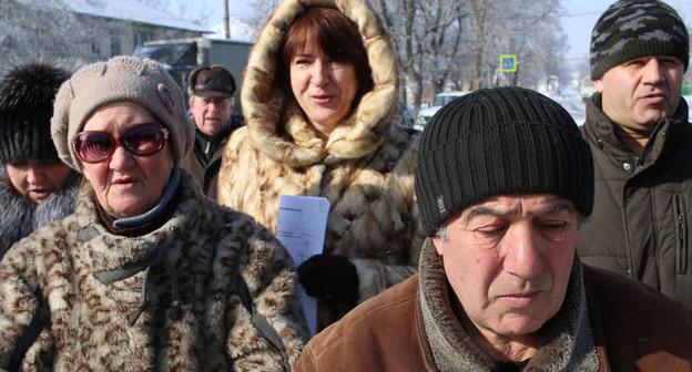 Пикет шахтеров в Гуково. 26 февраля 2018 г. Фото Вячеслава Прудникова для "Кавказского узла"