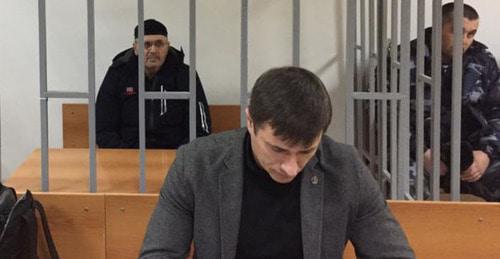 Оюб Титиев в зале суда. Фото корреспондента "Кавказского узла"