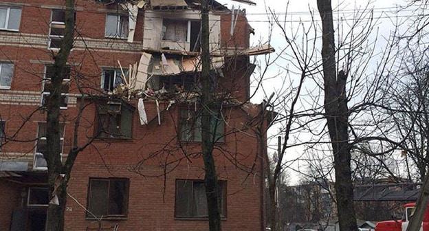 Жилой дом, где произошел взрыв газа. Краснодар. Фото: Пресс-служба МЧС России