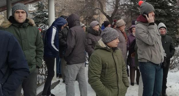 Сторонники Навального провели в Волгограде шествие в поддержку общероссийской "Забастовки избирателей". 28 января 2018 г. Фото Татьяны Филимоновой для "Кавказского узла"