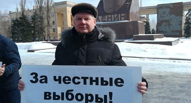 Секретарь обкома КПРФ Андрей Шевченко. Волгоград, 20 марта 2018 года. Фото Татьяны Филимоновой для "Кавказского узла"