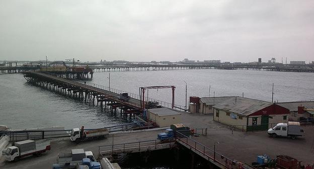 "Нефтяные камней" на Каспийском море. Фото: Interfase https://ru.wikipedia.org