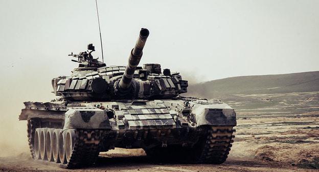 Азербайджанский танк. Апрель 2018 года. Фото пресс-службы Минобороны Азербайджана. https://mod.gov.az/ru/news/provoditsya-sorevnovanie-na-zvanie-luchshij-tankovyj-ekipazh-font-color-red-video-font-22213.html