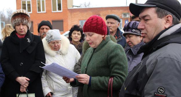 Пикет шахтеров в Гуково. Март 2018 года. Фото Вячеслава Прудникова для "Кавказского узла"