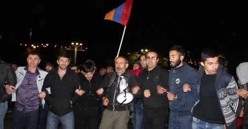Участники акции протеста в Ереване, 13 апреля 2018 год. Фото: Тигран Петросян для "Кавказского узла"