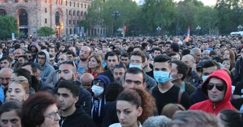 Участники протестной кампании на митинге в Ереване 17 апреля 2018 год. Фото: Тигран Петросян для "Кавказского узла".