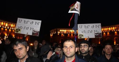 Участники протестной кампании на митинге в Ереване, 20 апреля 2018 год. Фото: Тигран Петросян для "Кавказского узла"