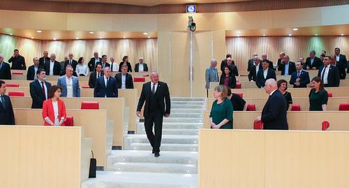 Президент Грузии на заседании парламента. Фото https://www.president.gov.ge/