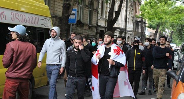 Участники контракции в Грузии. Тбилиси, 13 мая 2018 года. Фото Инны Кукуджановой для "Кавказского узла"