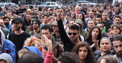 Протесты грузинской молодежи. Тбилиси, 12 мая 2018 г. Фото Инны Кукуджановой для "Кавказского узла"