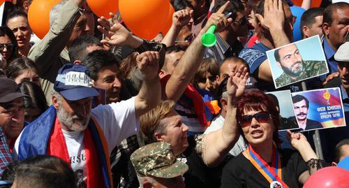 Митинг оппозиции. Ереван, 1 мая 2018 года. Фото Тиграна Петросяна для "Кавказского узла"