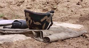 Каска солдата азербайджанской армии. Фото Предоставлено пресс-службой МО РА
