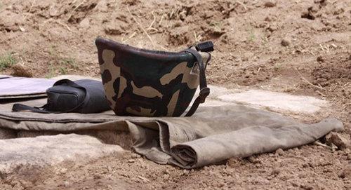 Каска солдата азербайджанской армии. Фото Предоставлено пресс-службой МО РА
