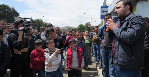Участники акции протеста в Степанакерте. Фото Алвард Григорян для "Кавказского узла".