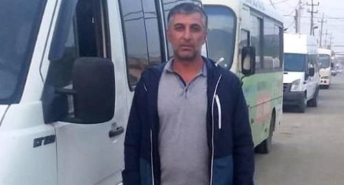 Участник голодовки водителей в Махачкале Гусейн Шейхвалиев. Фото: Ильяс Капиев для "Кавказского узла".