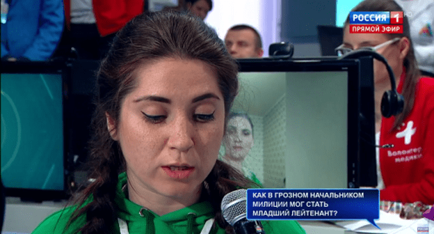 Кадр прямого эфира "прямой линии" с Путиным 7 июня 2018. https://www.youtube.com/watch?v=bwAgepeEw3k&t=4541s