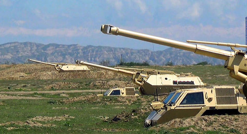 Самоходные артиллерийские орудия армии Азербайджана. Фото пресс-служба Минобороны АР
